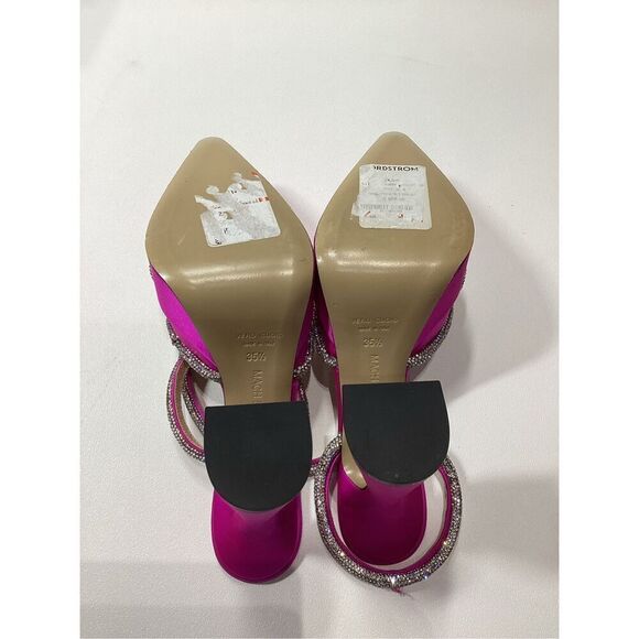 Mach & Mach 140 Double Bow Crystal Embellished Silk Satin Platform Pumps - Picture 12 of 16